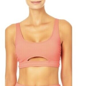 *TIME AND TRU* Coral Women's Peek-a-Boo Swim Top NWT